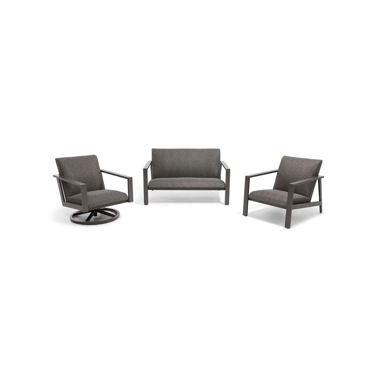 Parker 3 Piece QDF Loveseat Group – Loveseat W/ 1 Lounge Chair & 1 Swivel Rocker
