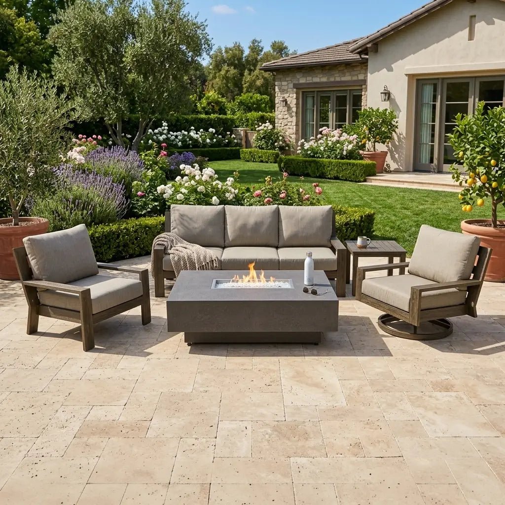Madison 5 Piece Sofa Firepit Chat Group