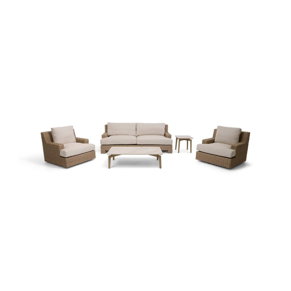 Trieste 5 Piece Woven Sofa Chat Group - Image 2