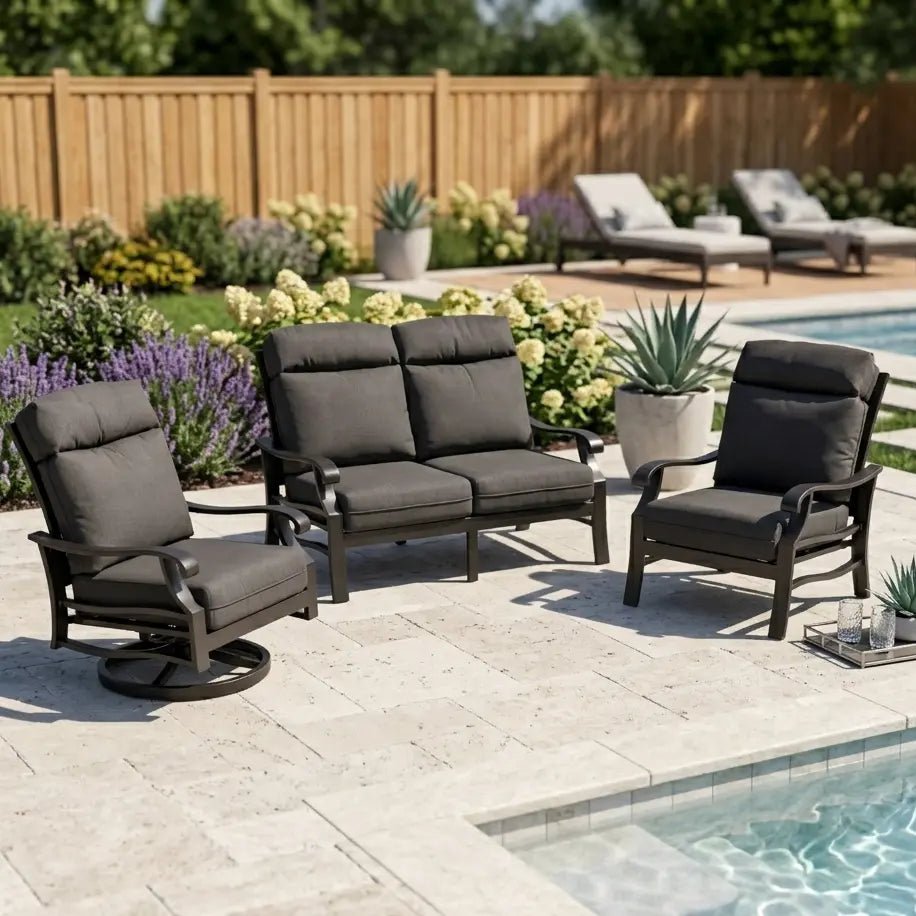 Stirling 3 Piece Loveseat Group – Canvas Coal