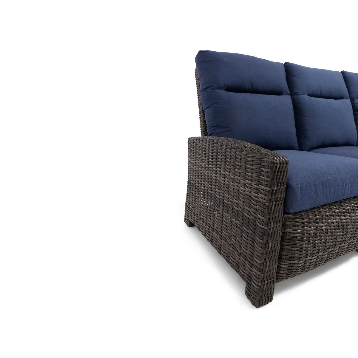 Ellis Reclining 3 Piece Sofa Group - Indigo Acrylic - Image 8
