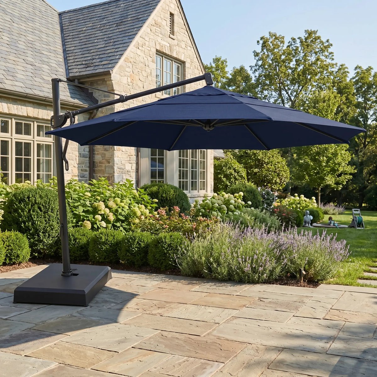 13′ Classic Octagon AKZ Cantilever Umbrella – Navy
