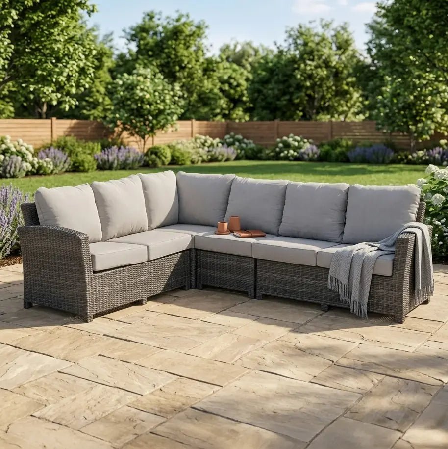 Ellis 4 Piece Sectional Group – Dove Acrylic