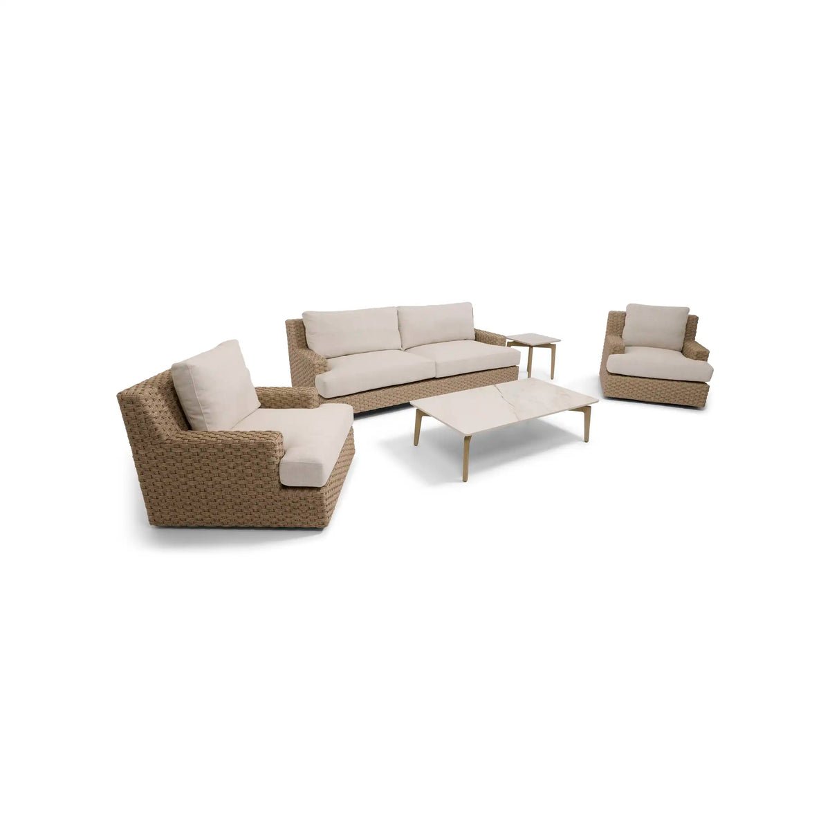 Trieste 5 Piece Woven Sofa Chat Group - Image 3