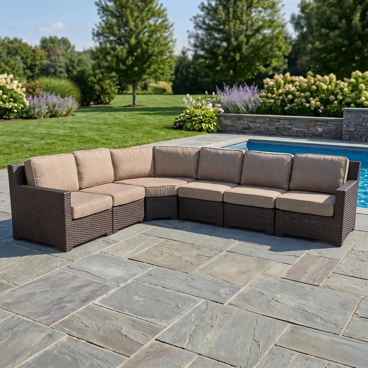 St. Kitts 6 Piece Sectional Group – Mirage Latte