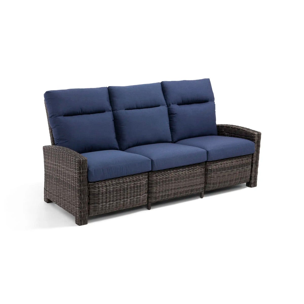 Ellis Reclining 3 Piece Sofa Group - Indigo Acrylic - Image 4