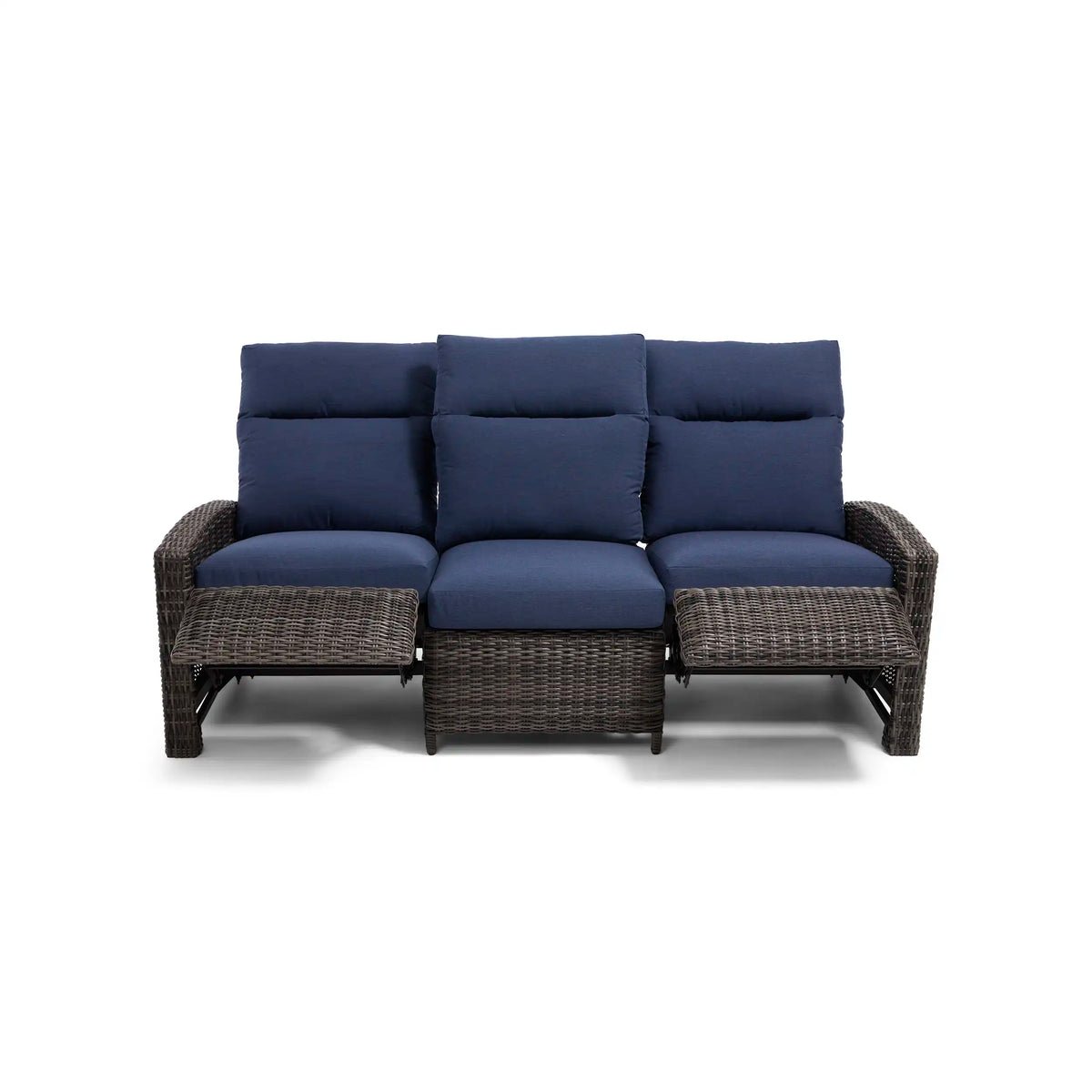 Ellis Reclining 3 Piece Sofa Group - Indigo Acrylic - Image 6