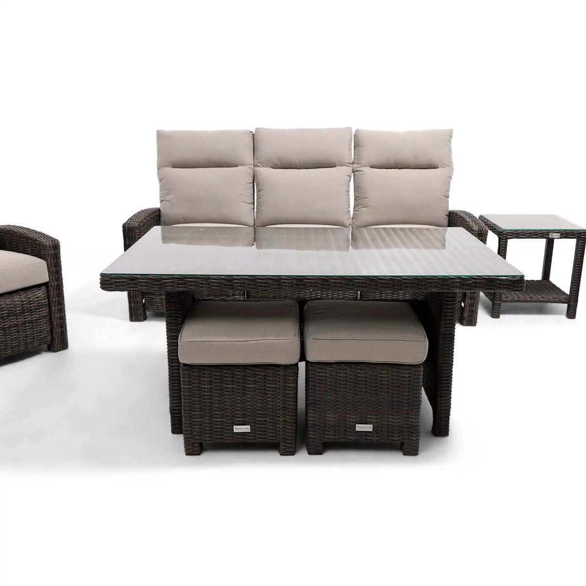Ellis Reclining 7 Piece Sofa Conversation Group - Dove Acrylic - Image 6