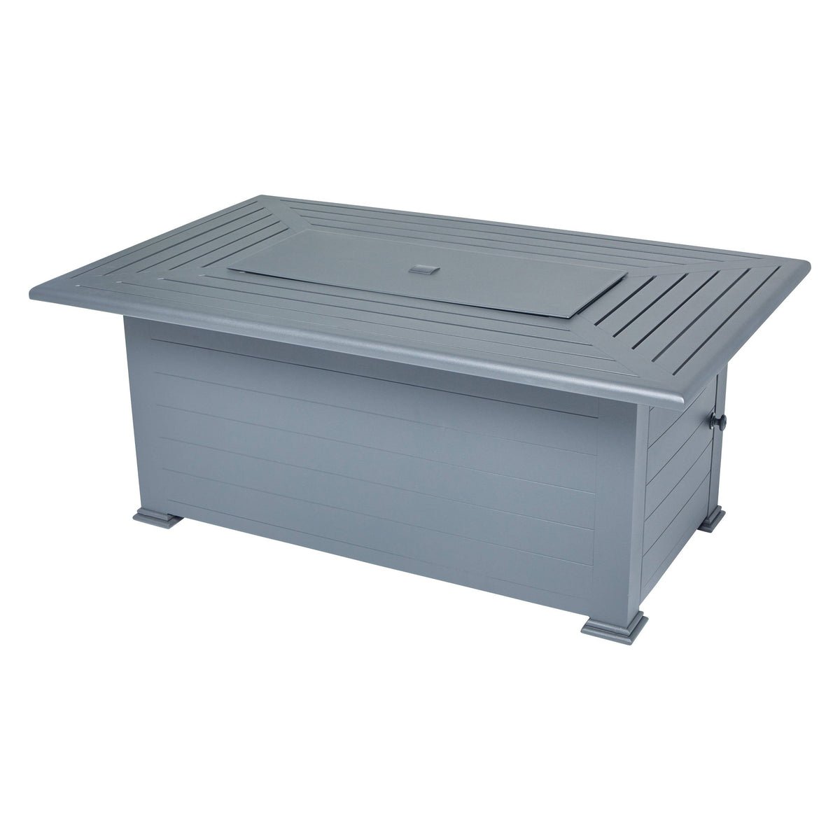 St. Kitts Grey 8 Piece Sectional Firepit Chat Group - Swimmer Oyster - Image 18